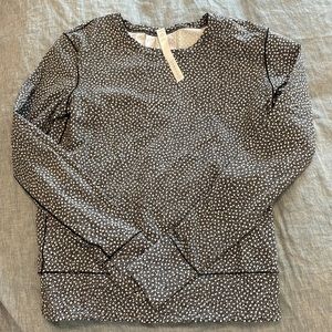 black and white lulu top